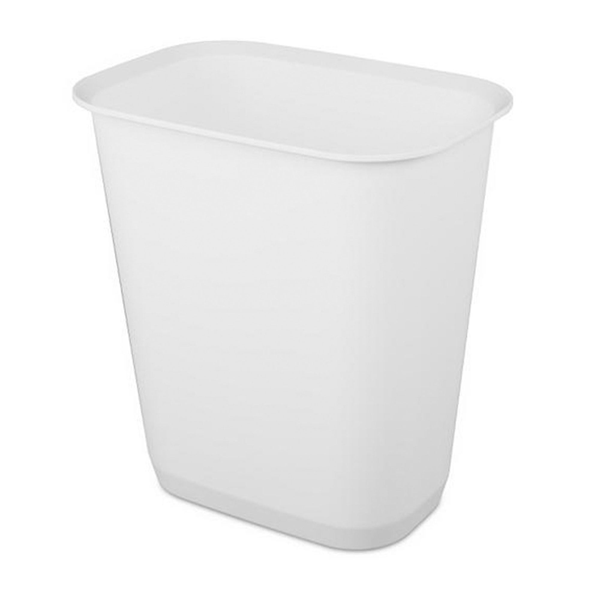 Sterilite Rectangular Wastebasket 9 Gallon Open Top Trash Bin, 12 Pack, White