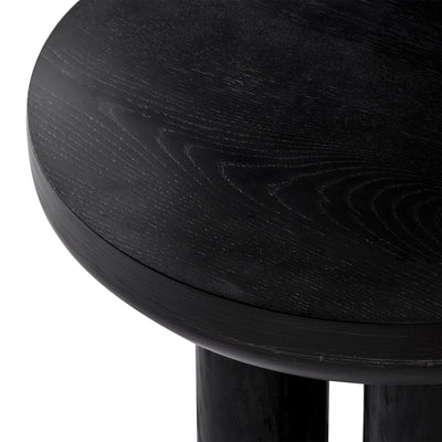 OWEN RUSTIC WOODEN SIDE TABLE IN AGED BLACK - VMInnovations