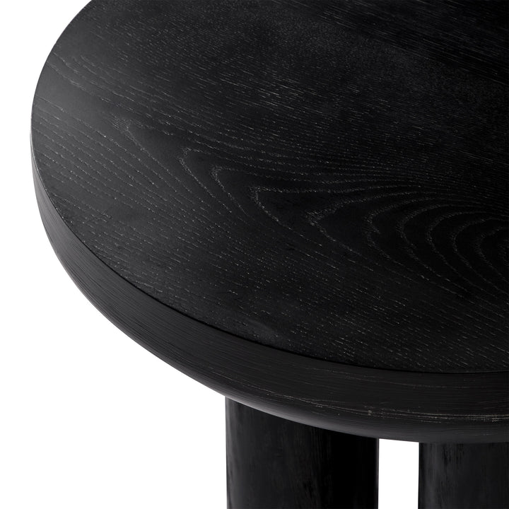 OWEN RUSTIC WOODEN SIDE TABLE IN AGED BLACK