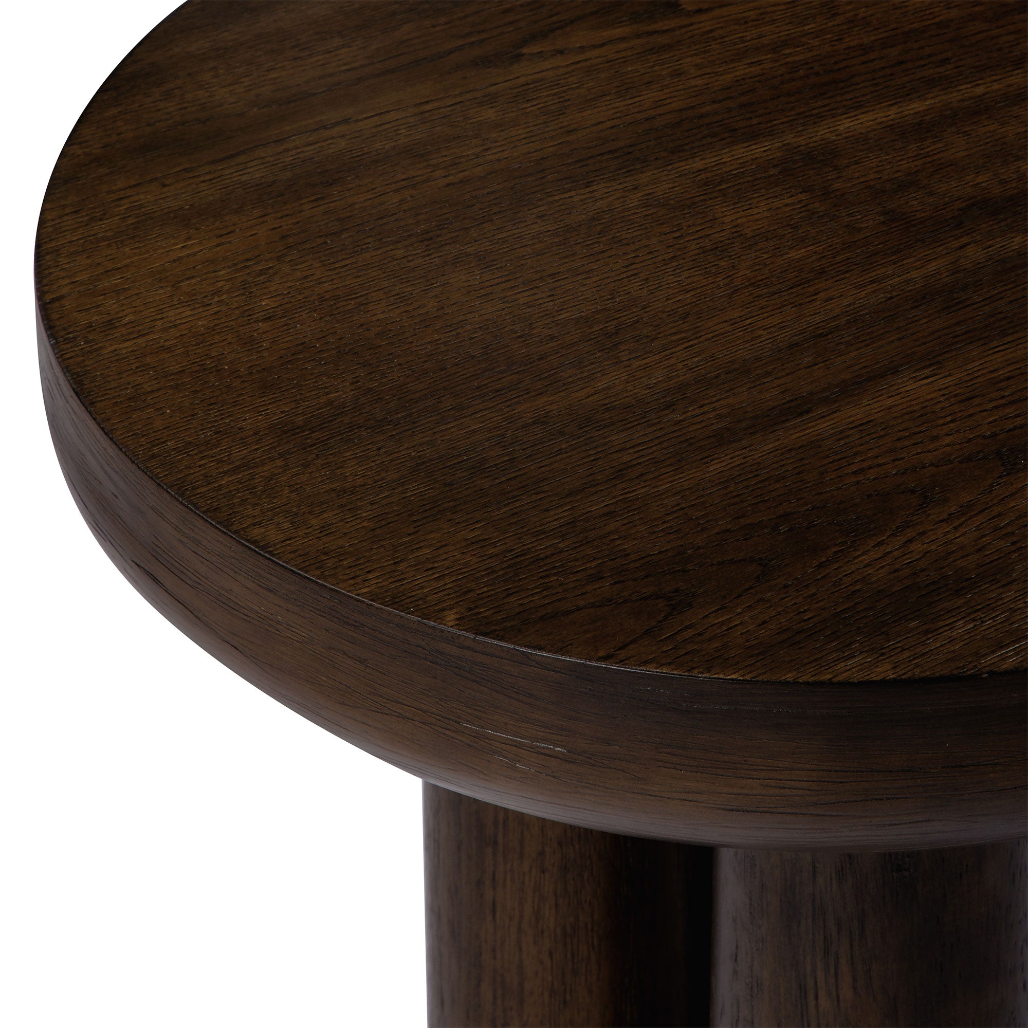 Maven Lane Owen Rustic 19" Round Wooden Side/End Table, Aged Brown (Open Box) - VMInnovations