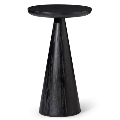 OWEN RUSTIC WOODEN DRINK TABLE IN AGED BLACK - VMInnovations