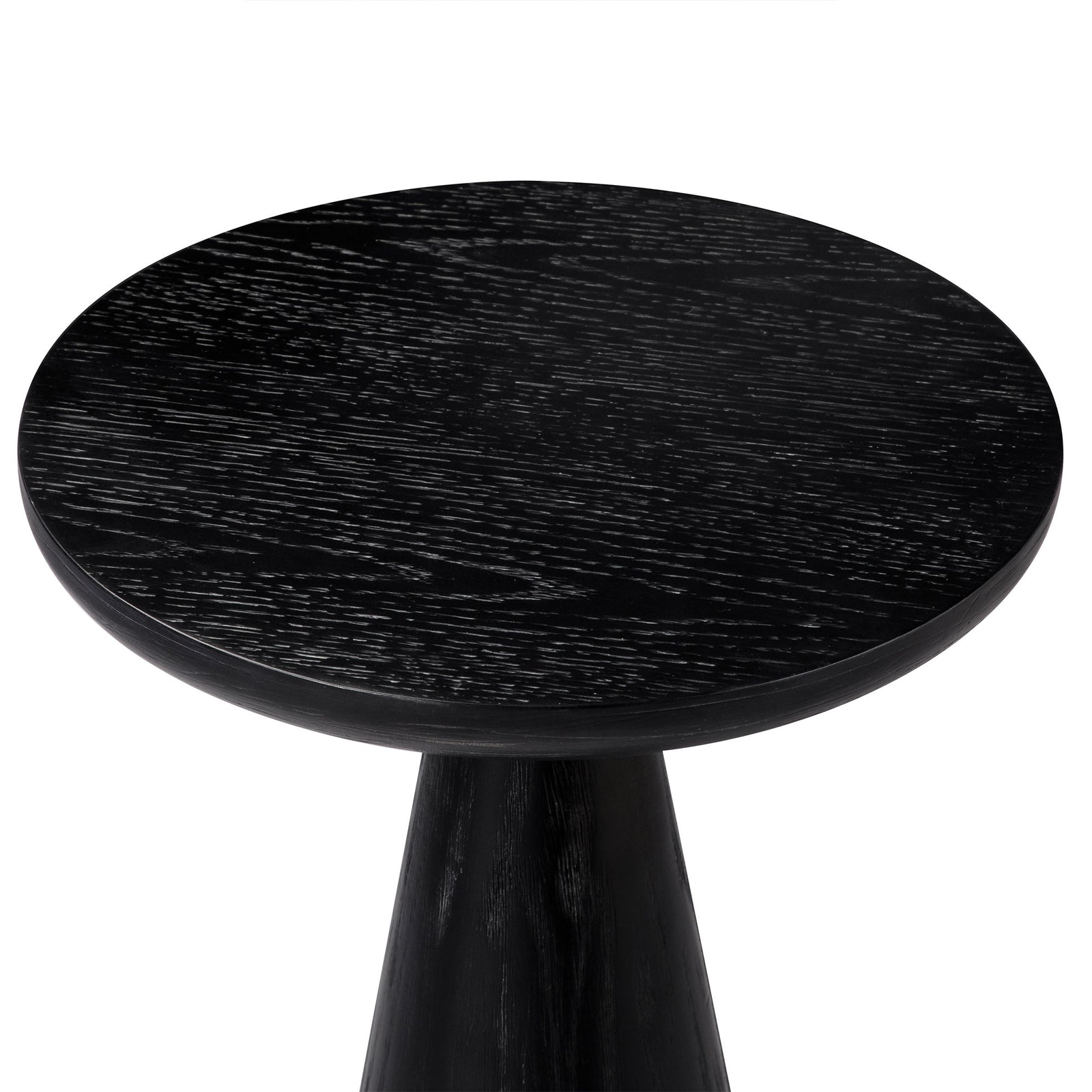 OWEN RUSTIC WOODEN DRINK TABLE IN AGED BLACK - VMInnovations