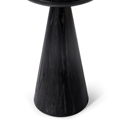 OWEN RUSTIC WOODEN DRINK TABLE IN AGED BLACK - VMInnovations
