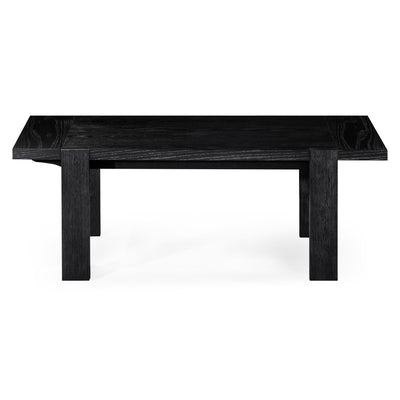 ANGELO RUSTIC RECTANGULAR WOODEN COFFEE TABLE IN AGED BLACK - VMInnovations