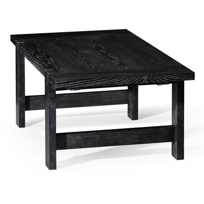 ANGELO RUSTIC RECTANGULAR WOODEN COFFEE TABLE IN AGED BLACK - VMInnovations