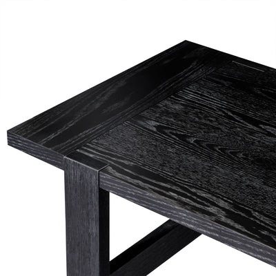 ANGELO RUSTIC RECTANGULAR WOODEN COFFEE TABLE IN AGED BLACK - VMInnovations