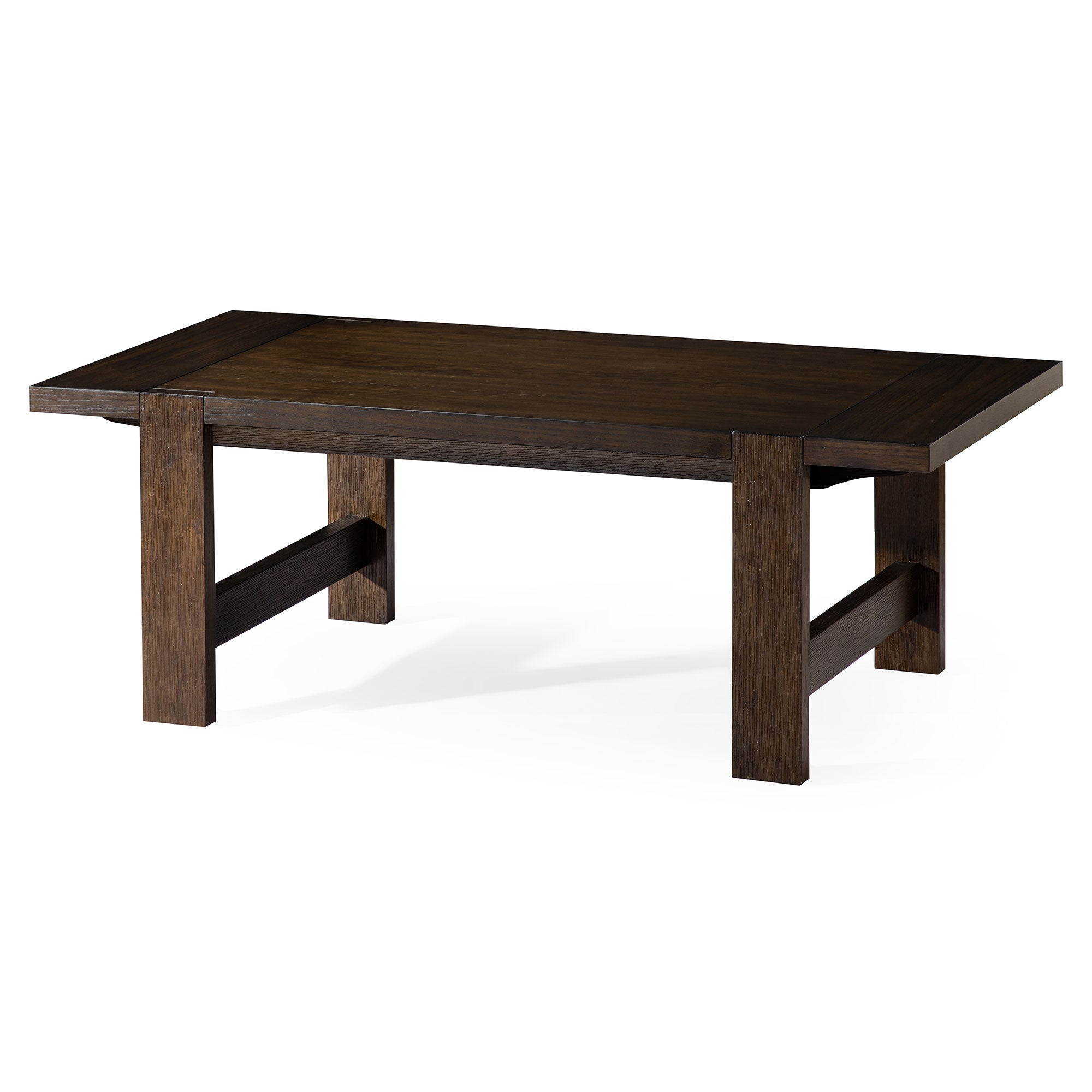ANGELO RUSTIC RECTANGULAR WOODEN COFFEE TABLE IN AGED BROWN - VMInnovations