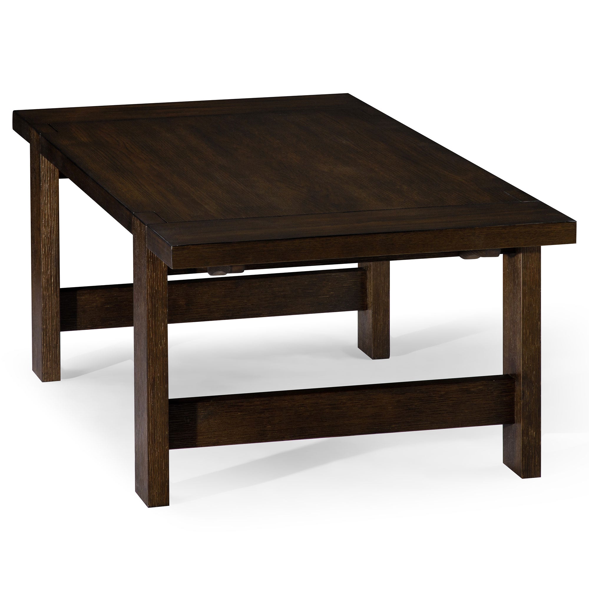 ANGELO RUSTIC RECTANGULAR WOODEN COFFEE TABLE IN AGED BROWN - VMInnovations