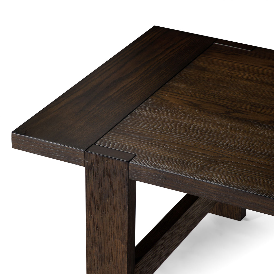 Maven Lane Angelo Rustic 48" x 24" Rectangular Wooden Coffee Table (Open Box)