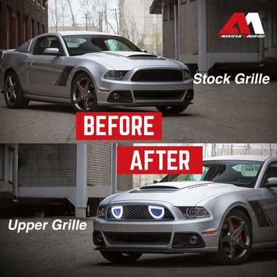 AMERICAN MODIFIED Front Grille for 2013-2014 Ford Mustang GT V6, (Open Box)
