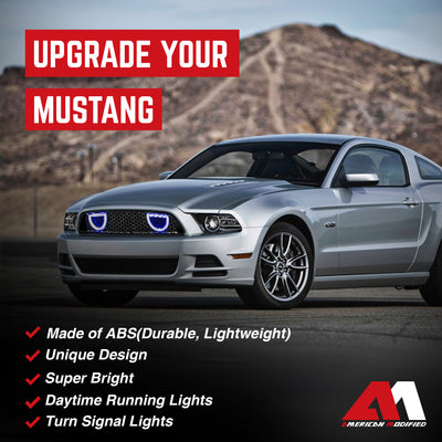 AMERICAN MODIFIED Mustang Front Upper Grille Fits 2013-2014 Ford Mustang GT V6 - VMInnovations