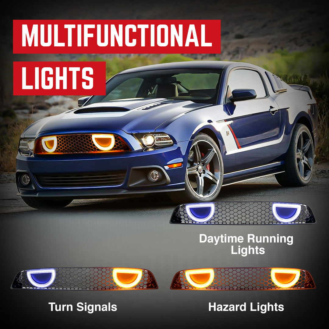 AMERICAN MODIFIED Mustang Front Upper Grille Fits 2013-2014 Ford Mustang GT V6