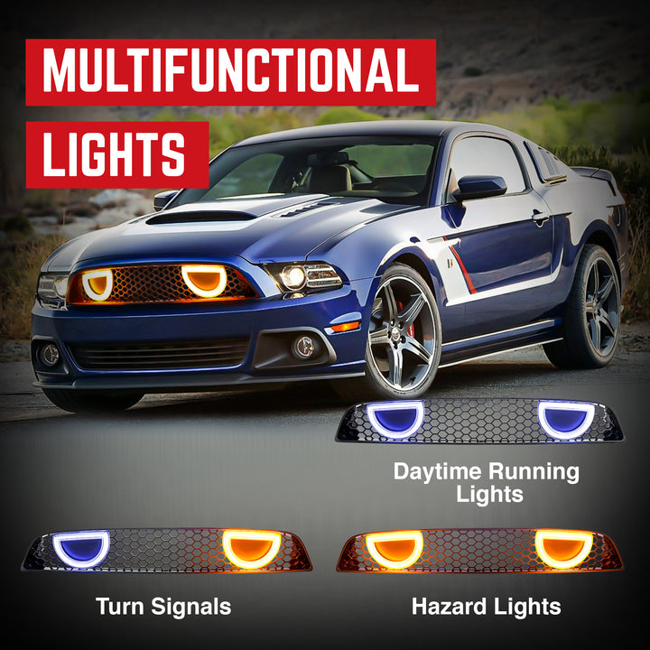 AMERICAN MODIFIED Mustang Front Upper Grille Fits 2013-2014 Ford Mustang GT V6