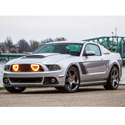 AMERICAN MODIFIED Mustang Front Upper Grille Fits 2013-2014 Ford Mustang GT V6 - VMInnovations