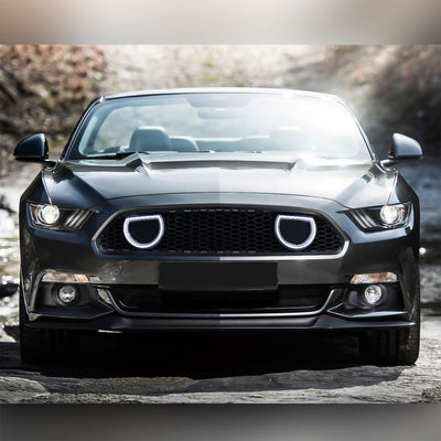 AMERICAN MODIFIED Grille for 15-17 Ford Mustang EcoBoost, GT, & V6, Matte Black - VMInnovations