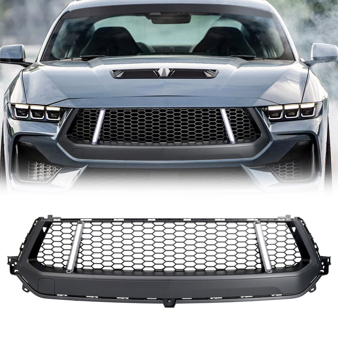 AMERICAN MODIFIED GT Style Front Grille w/LED DRL for 2024+ Mustang EcoBoost/GT