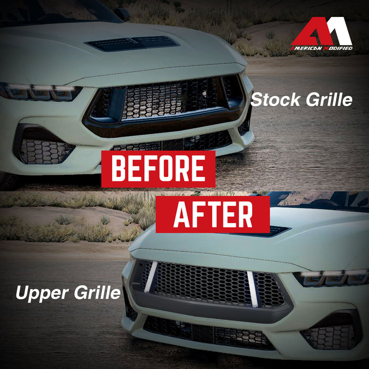 AMERICAN MODIFIED GT Style Front Grille w/LED DRL for 2024+ Mustang EcoBoost/GT