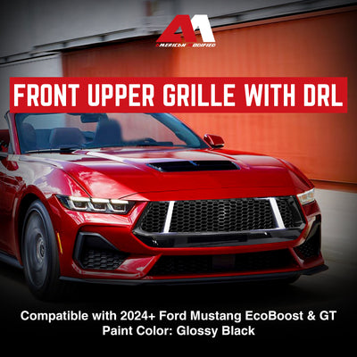 AMERICAN MODIFIED Front Grille w/LED DRL for 2024+ Mustang EcoBoost/GT(Open Box) - VMInnovations