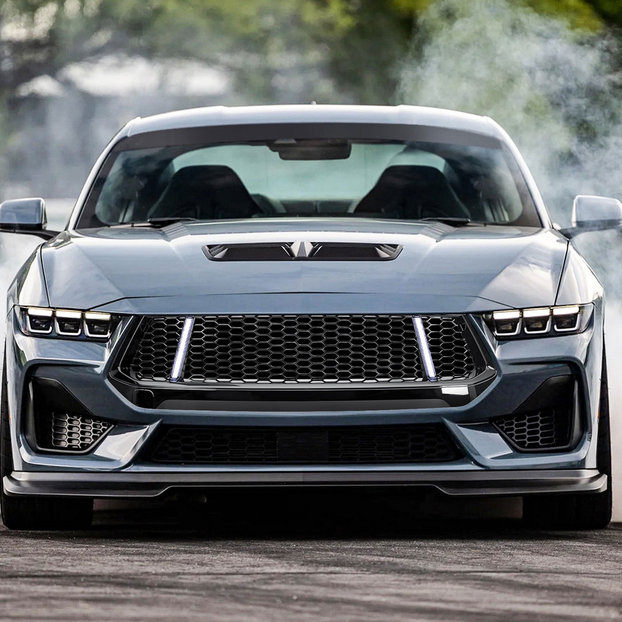 AMERICAN MODIFIED Front Grille w/LED DRL for 2024+ Mustang EcoBoost/GT(Open Box) - VMInnovations
