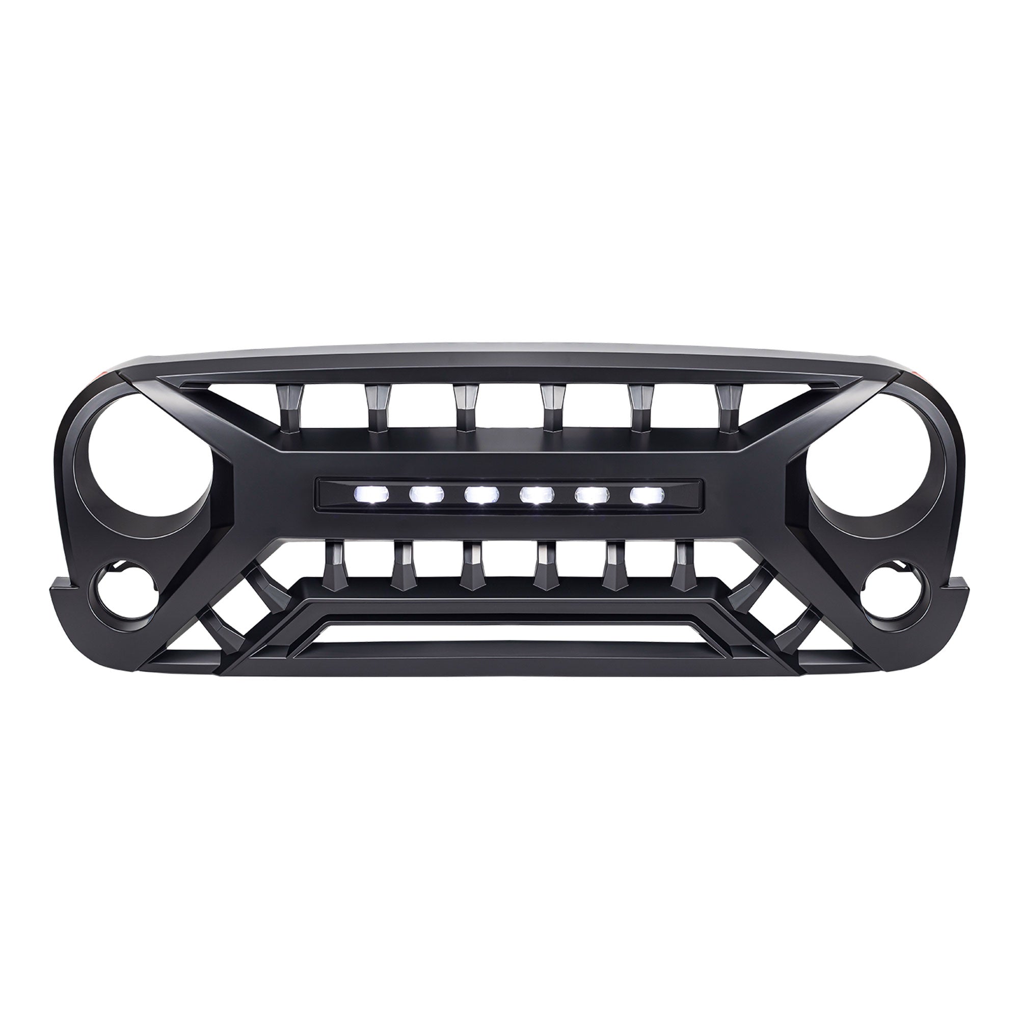 AMERICAN MODIFIED Armor Grille for 2007 to 2018 Jeep Wrangler JK, Matte Black - VMInnovations