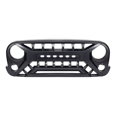 AMERICAN MODIFIED Armor Grille for 2007 to 2018 Jeep Wrangler JK, Matte Black - VMInnovations
