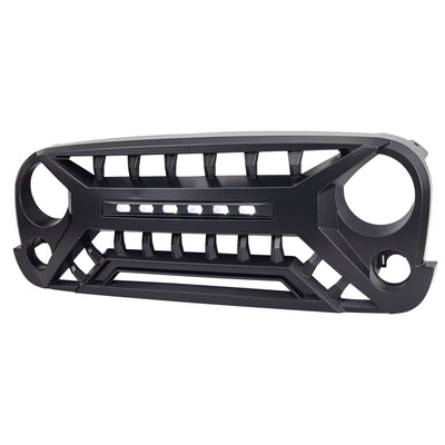 AMERICAN MODIFIED Armor Grille for 2007 to 2018 Jeep Wrangler JK, Matte Black - VMInnovations