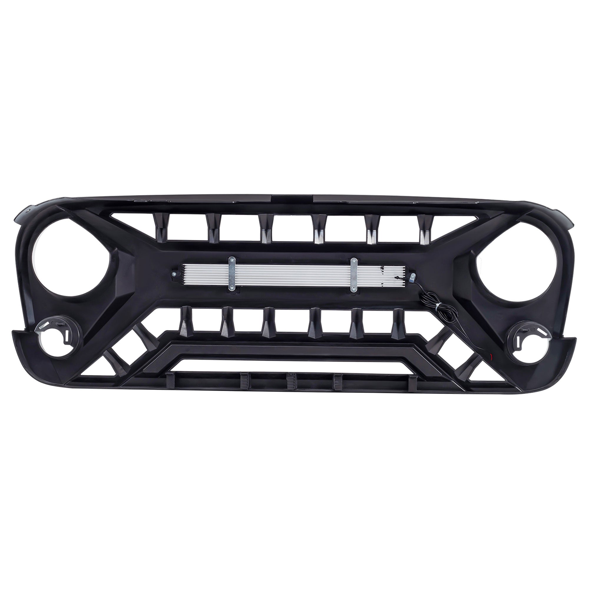 AMERICAN MODIFIED Armor Grille for 2007 to 2018 Jeep Wrangler JK, Matte Black - VMInnovations