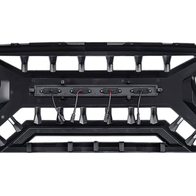 AMERICAN MODIFIED Armor Grille 07-18 Jeep Wrangler JK w/ Amber LED, White/Black - VMInnovations