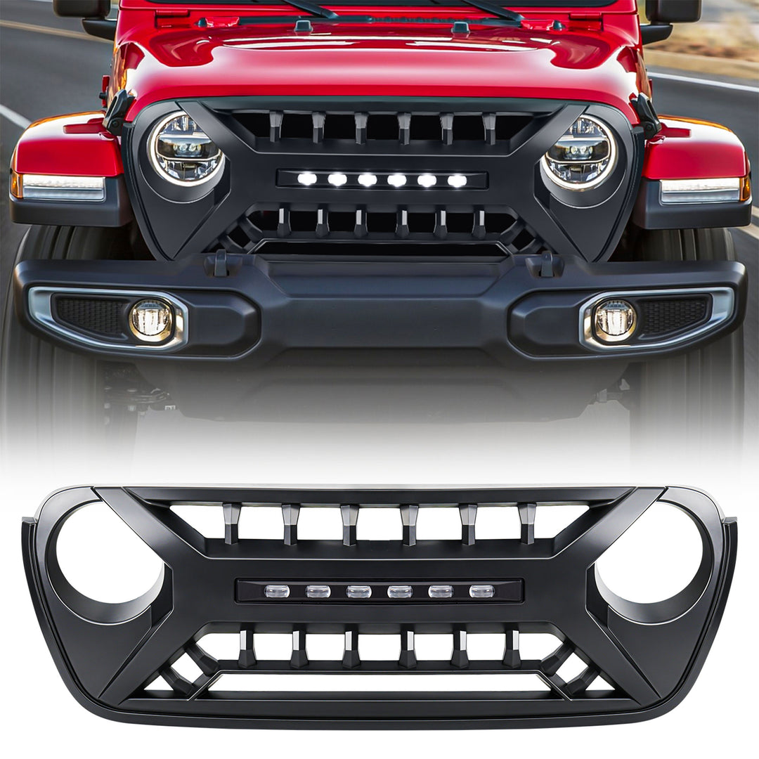 AMERICAN MODIFIED Grille w/Lights for Jeep Wrangler JL & Gladiator JT (Open Box) - VMInnovations