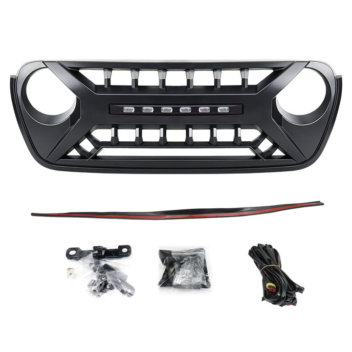 AMERICAN MODIFIED Grille w/Lights for 2018-2023 Jeep Wrangler JL & Gladiator JT