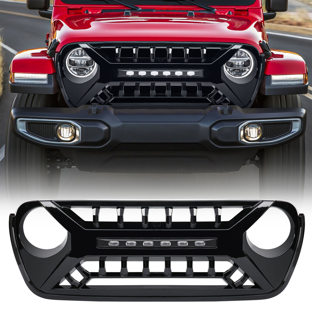 AMERICAN MODIFIED Grille w/Lights for 2018-2023 Jeep Wrangler JL & Gladiator JT