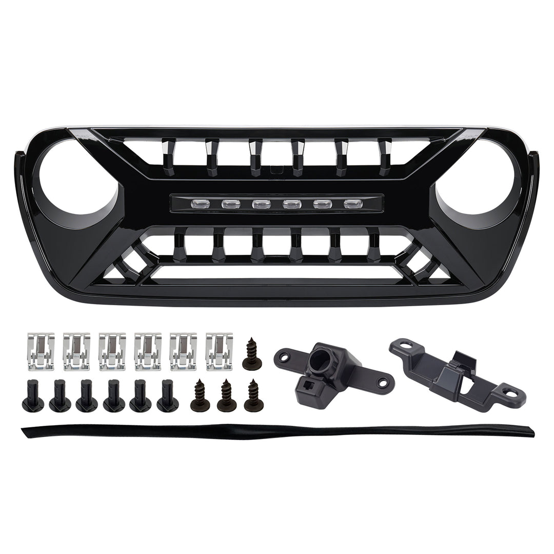 AMERICAN MODIFIED Grille w/Lights for 2018-2023 Jeep Wrangler JL & Gladiator JT