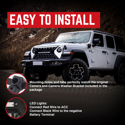 AMERICAN MODIFIED Grille w/Lights for 2018-2023 Jeep Wrangler JL & Gladiator JT - VMInnovations
