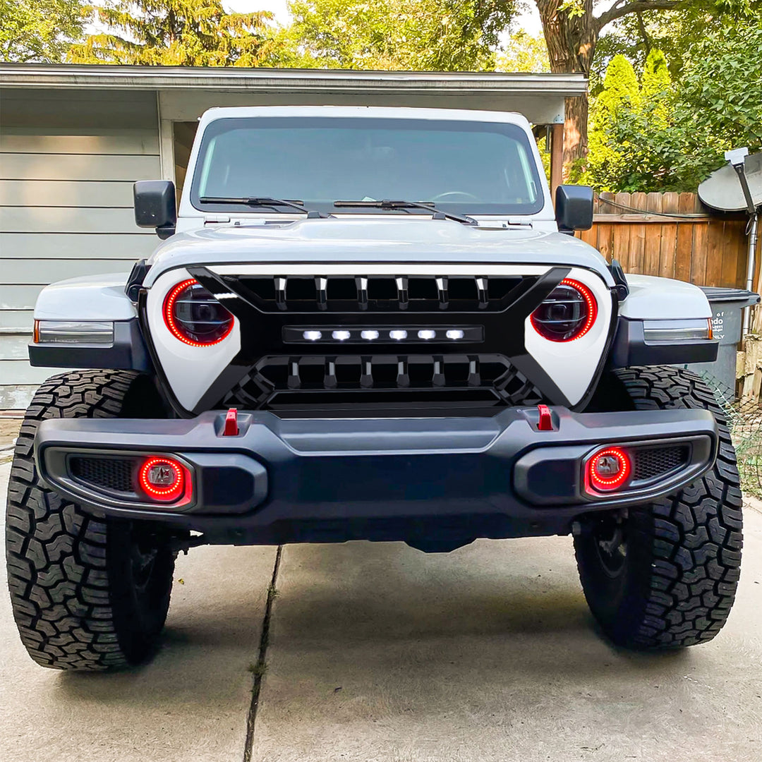 AMERICAN MODIFIED Grille w/Lights for 2018-2023 Jeep Wrangler JL & Gladiator JT