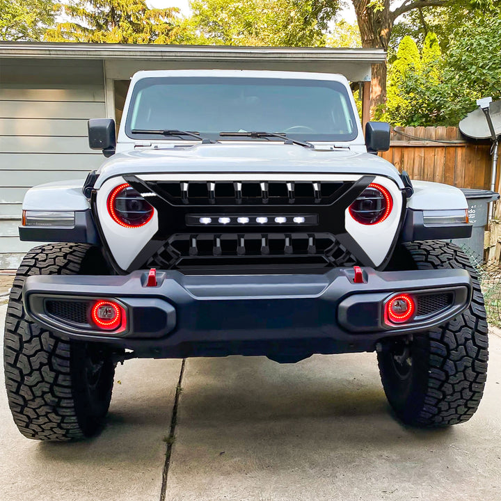 AMERICAN MODIFIED Grille w/Lights for Jeep Wrangler JL & Gladiator JT (Open Box) - VMInnovations