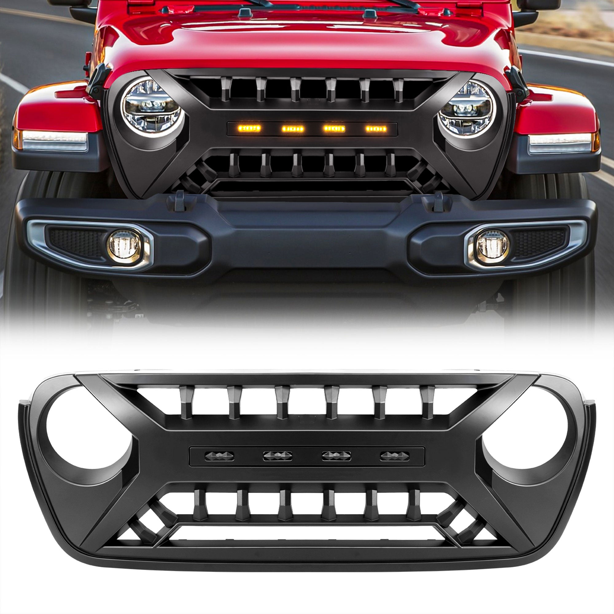 AMERICAN MODIFIED w/Lights for 18-23 Jeep Wrangler JL & Gladiator JT (Open Box) - VMInnovations