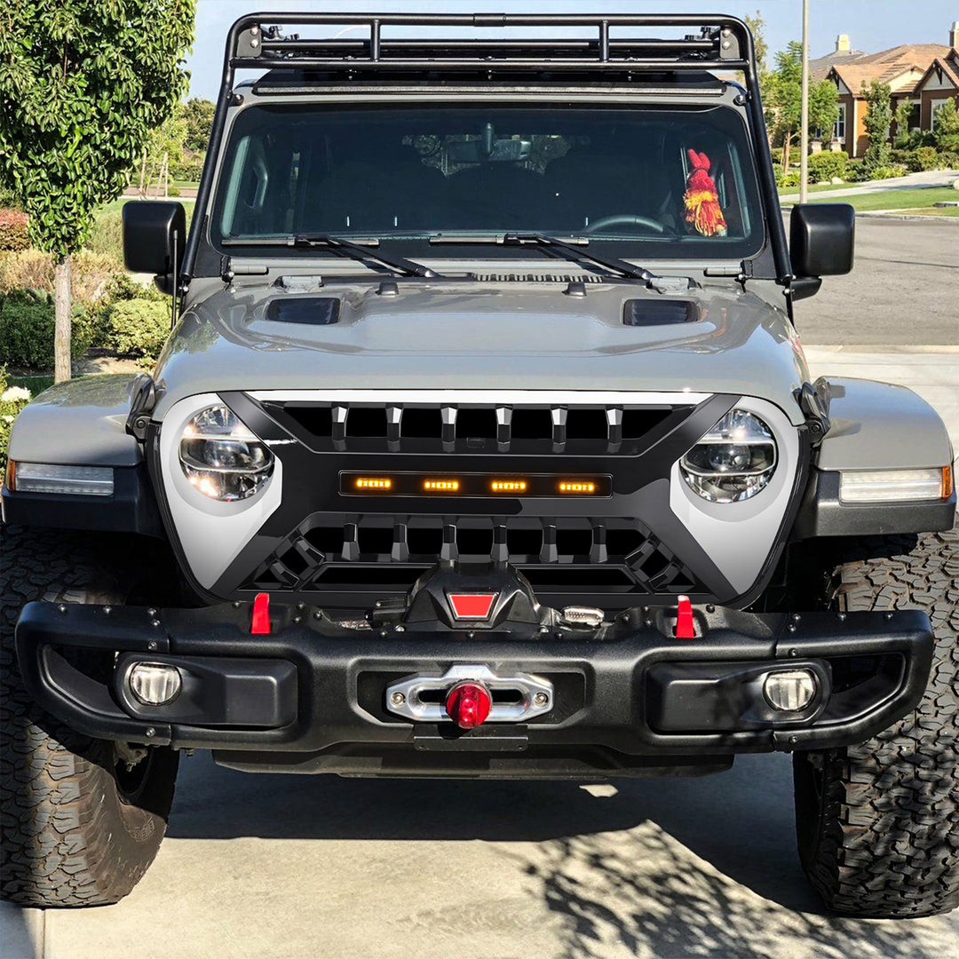 AMERICAN MODIFIED Grille w/Lights for 2018-2023 Jeep Wrangler JL & Gladiator JT