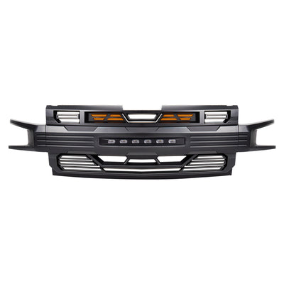 AMERICAN MODIFIED Armor Grille for 2019-2021 Chevy Silverado 1500, Matte Black - VMInnovations