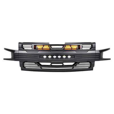 AMERICAN MODIFIED Armor Grille for 2019-2021 Chevy Silverado 1500, Matte Black - VMInnovations