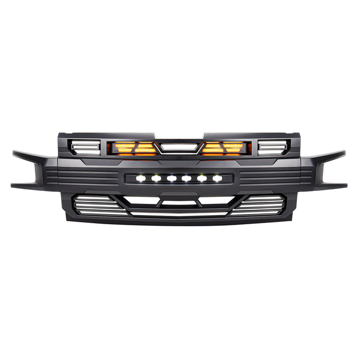 AMERICAN MODIFIED Armor Grille for 2019-2021 Chevy Silverado 1500, Matte Black