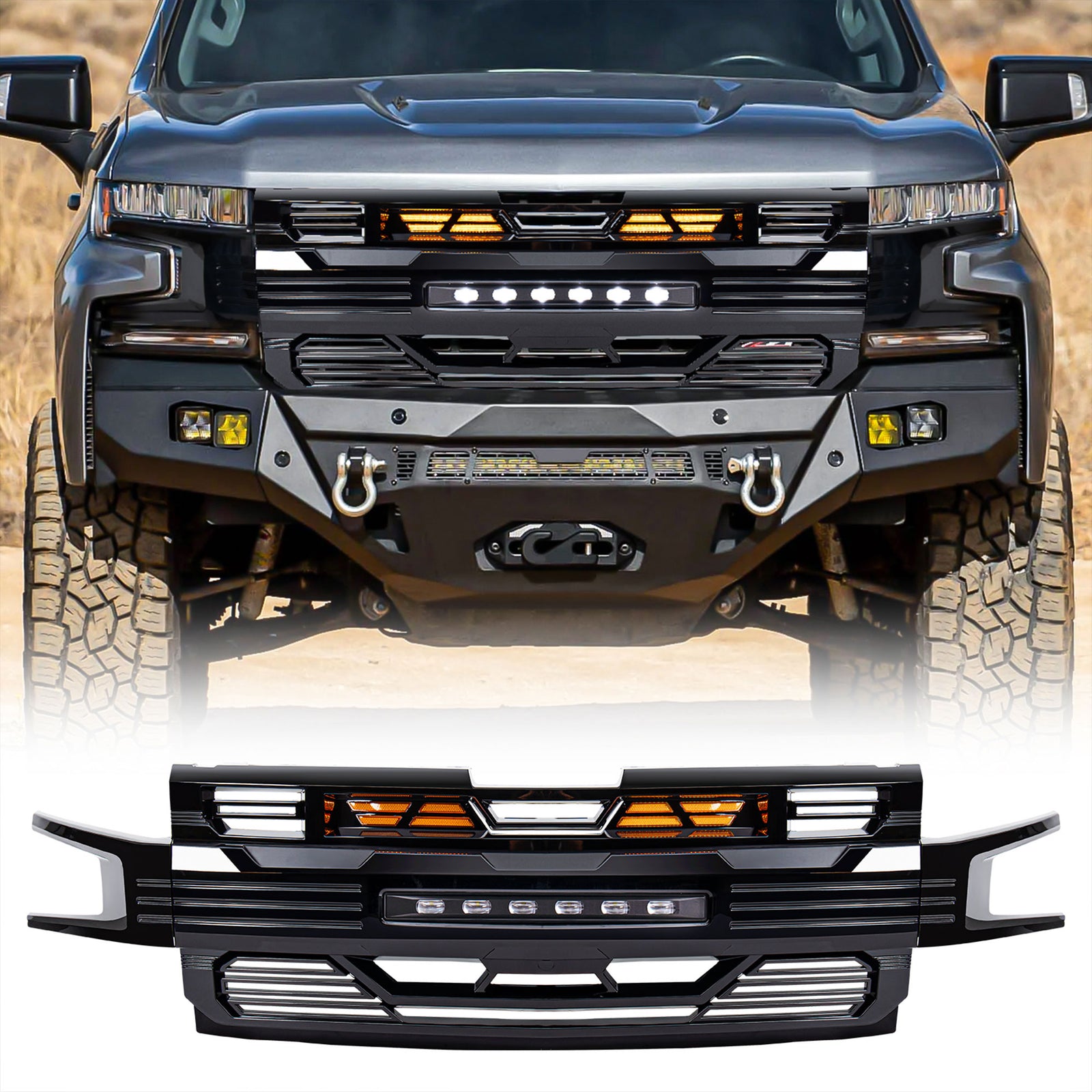 American Modified Armor Grille for 2019-2021 Chevy Silverado 1500 (Open Box) - VMInnovations