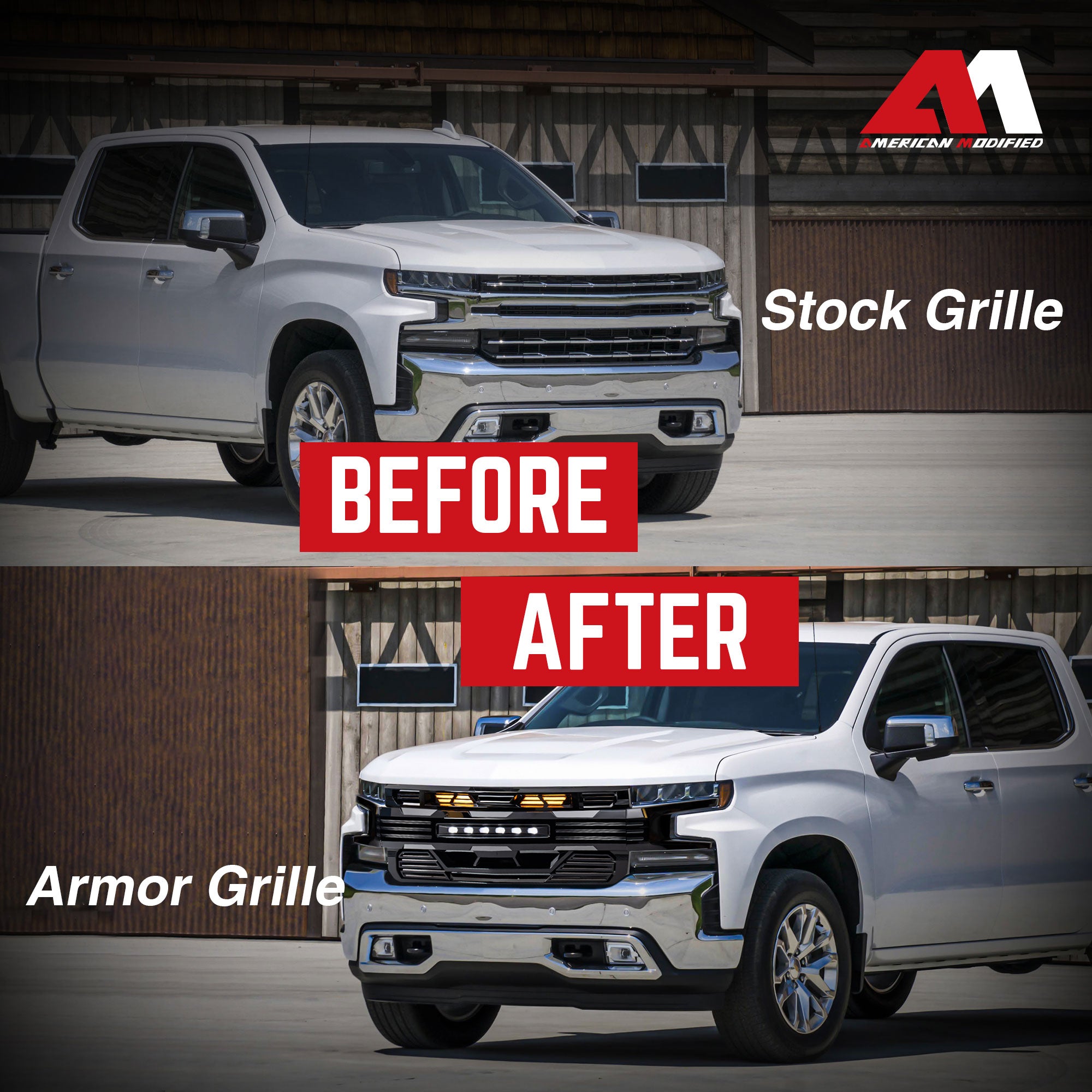 American Modified Armor Grille for 2019-2021 Chevy Silverado 1500 (Open Box) - VMInnovations