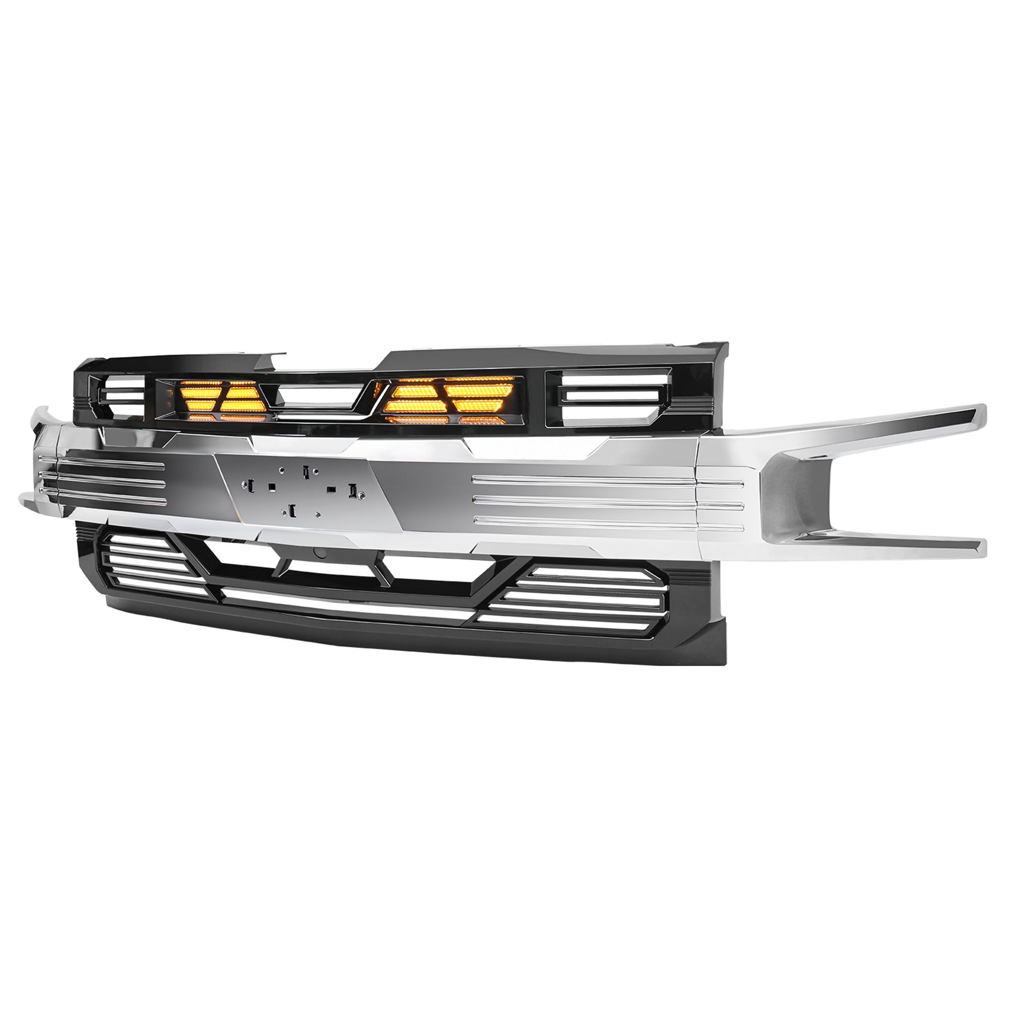 AMERICAN MODIFIED w/Emblem Base for 19-21 Chevy Silverado 1500, Chrome(Open Box) - VMInnovations