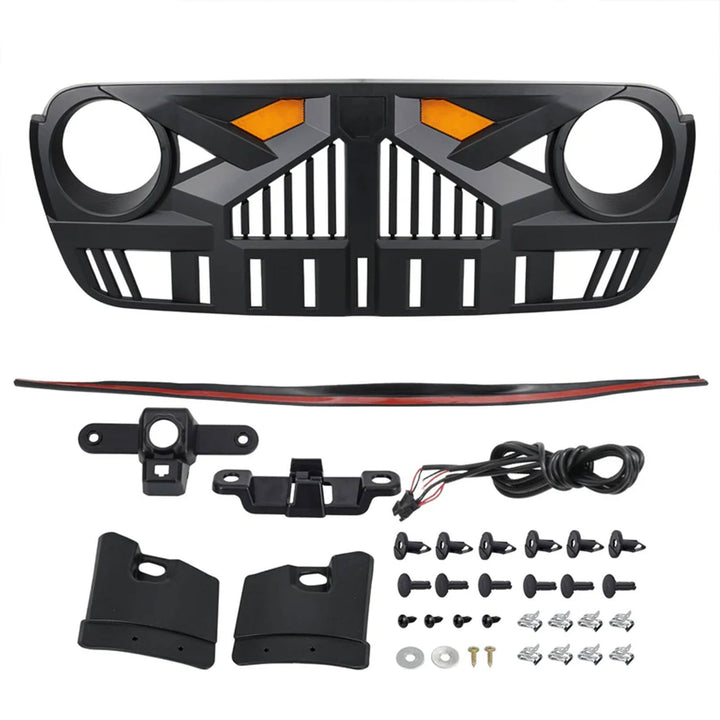 AMERICAN MODIFIED Grille for 2018-2023 Jeep Wrangler JL & Gladiator JT w/Camera