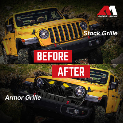 AMERICAN MODIFIED Grille for 2018-2023 Jeep Wrangler JL & Gladiator JT(Open Box) - VMInnovations