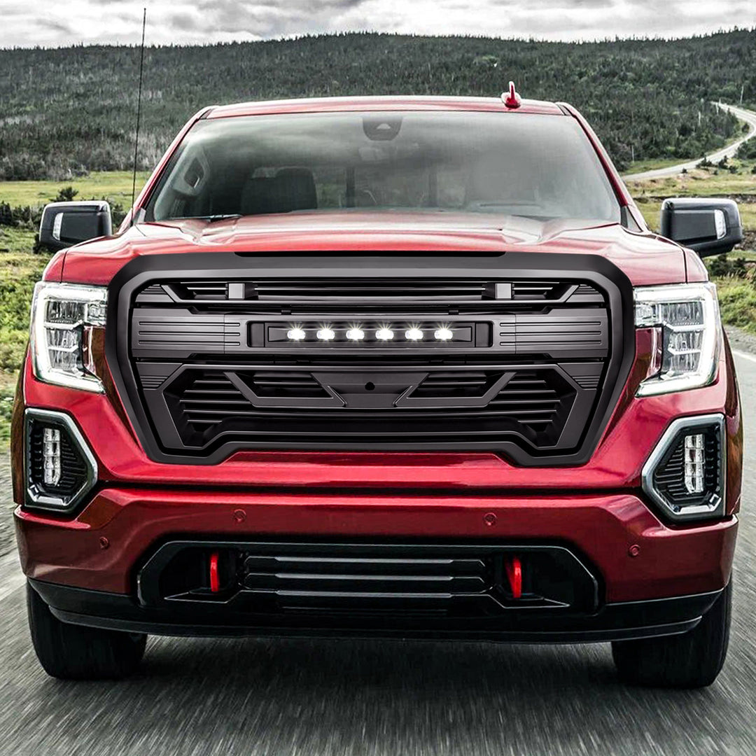 AMERICAN MODIFIED Grille w/Lights for 2019-2021 GMC Sierra 1500 Base, SLE, & SLT