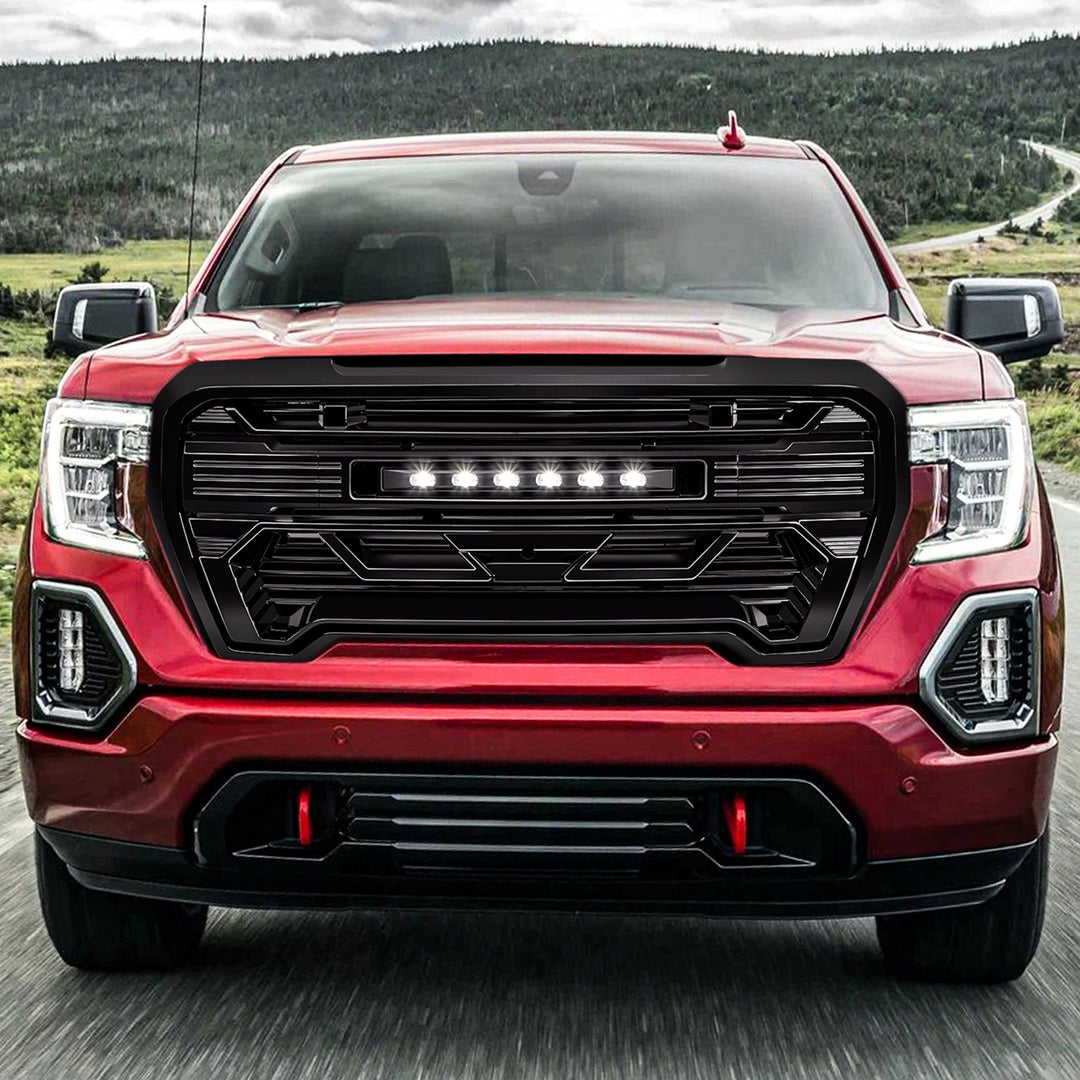 AMERICAN MODIFIED Grille w/Lights for 2019-2021 GMC Sierra 1500 Base, SLE, & SLT