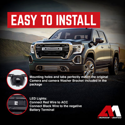 AMERICAN MODIFIED Grille w/Lights for 2019-2021 GMC Sierra 1500 Base, SLE, & SLT - VMInnovations