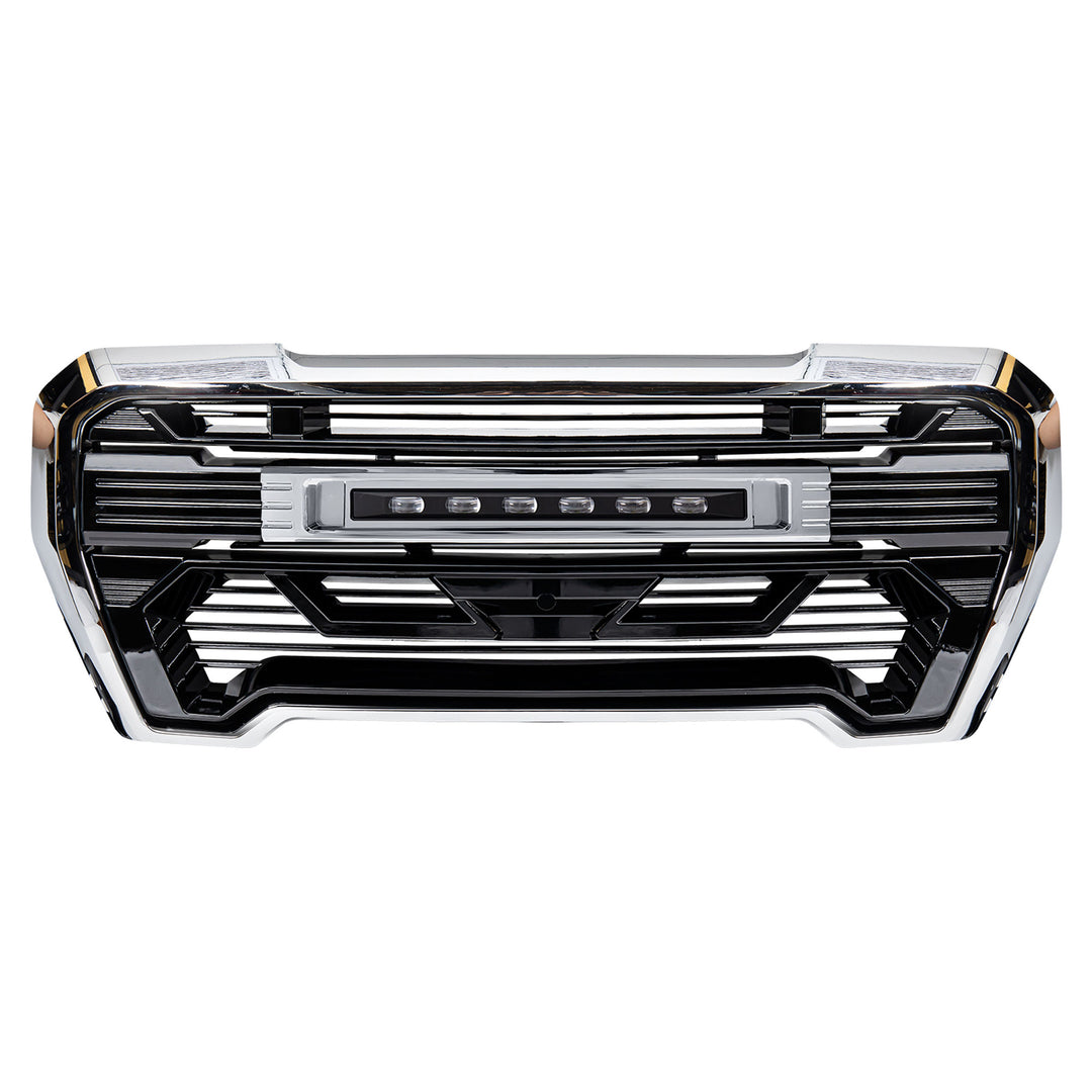 AMERICAN MODIFIED Grille w/Lights for 2019-2021 GMC Sierra 1500 Base, SLE, & SLT