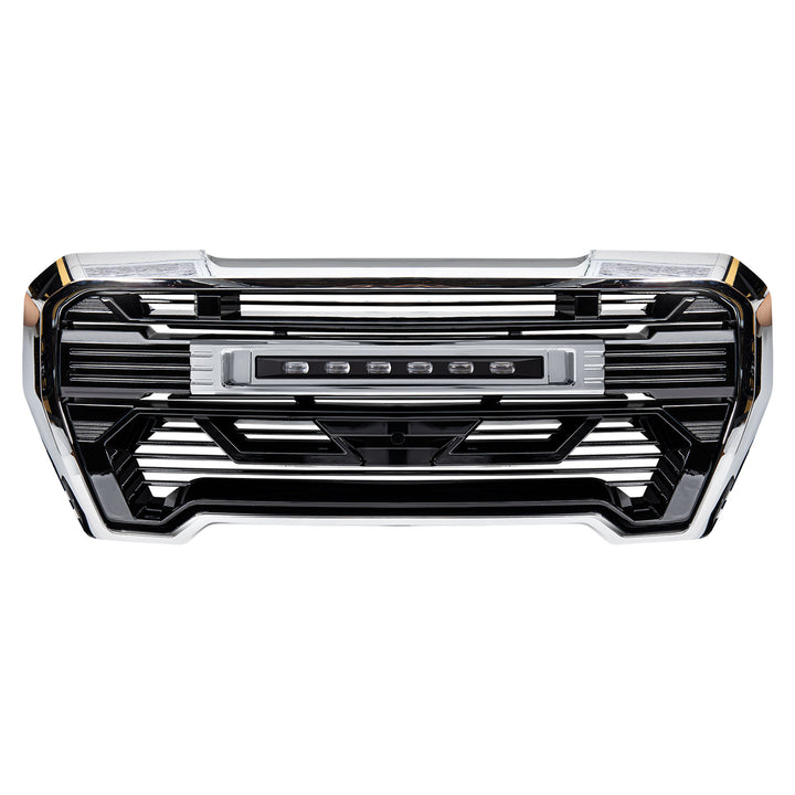 AMERICAN MODIFIED Grille w/Lights for 2019-2021 GMC Sierra 1500 Base, SLE, & SLT